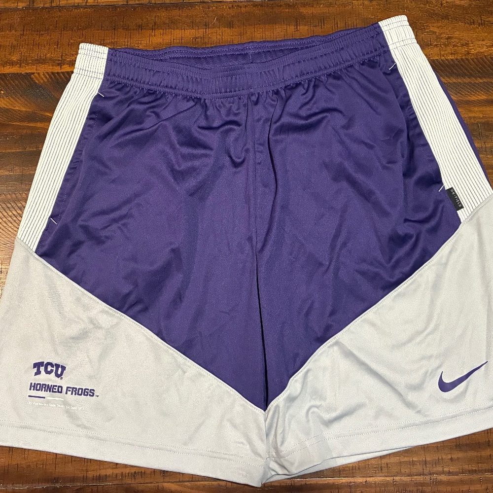 Nike TCU athletic dri- fit shorts